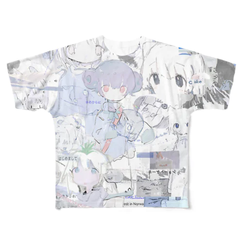 ゆーきん×砂気球 フルグラフィックTシャツ