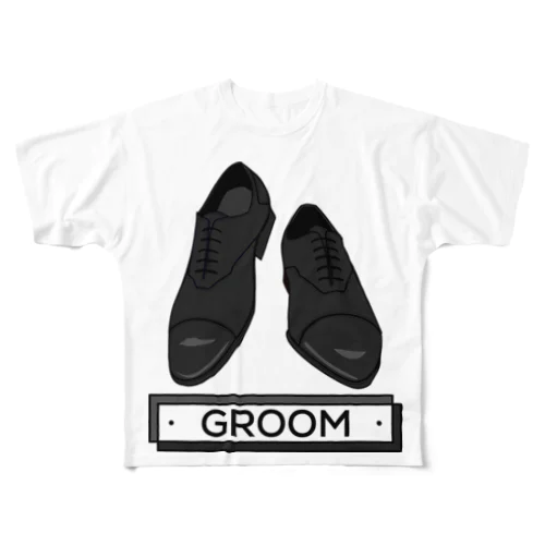 ペア(GROOM)シューズ_ブラック フルグラフィックTシャツ