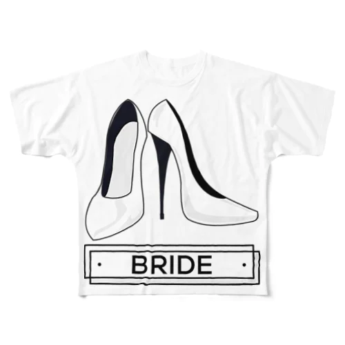 ペア(BRIDE)ヒール_ホワイト フルグラフィックTシャツ