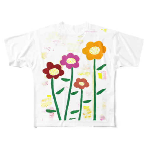 お花 フルグラフィックTシャツ