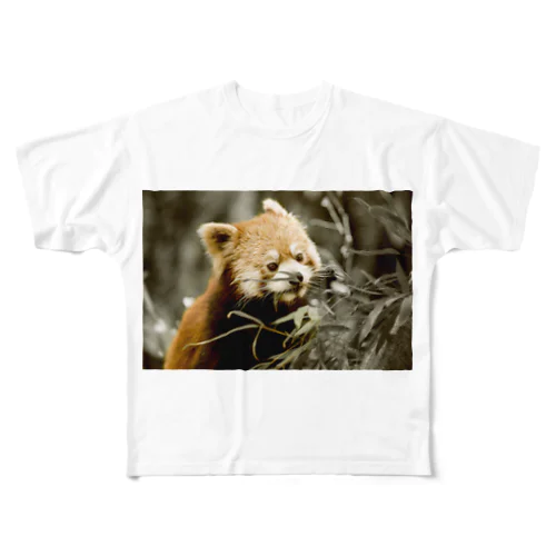 むしゃむしゃレッサーパンダ All-Over Print T-Shirt