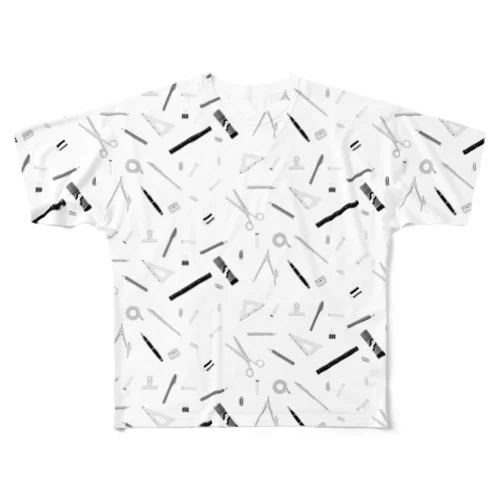 ステーショナリーグレースケール All-Over Print T-Shirt