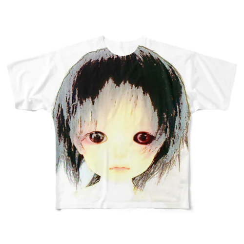 東京喰種風　　女の子 フルグラフィックTシャツ