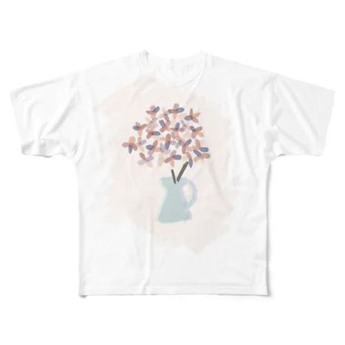 紫陽花 All-Over Print T-Shirt