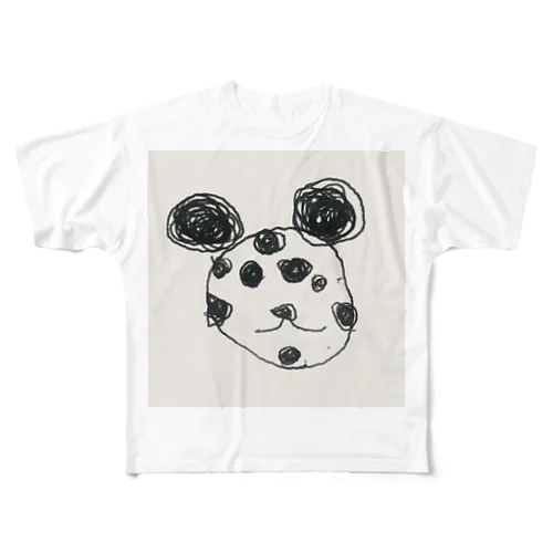 飯塚くんのパンダ All-Over Print T-Shirt