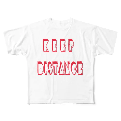 keep distance フルグラフィックTシャツ