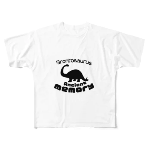 ブロントサウルス恐竜 フルグラフィックTシャツ