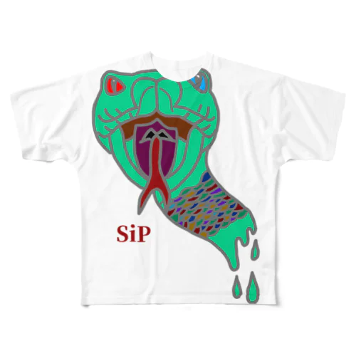 SiP 蛇 All-Over Print T-Shirt