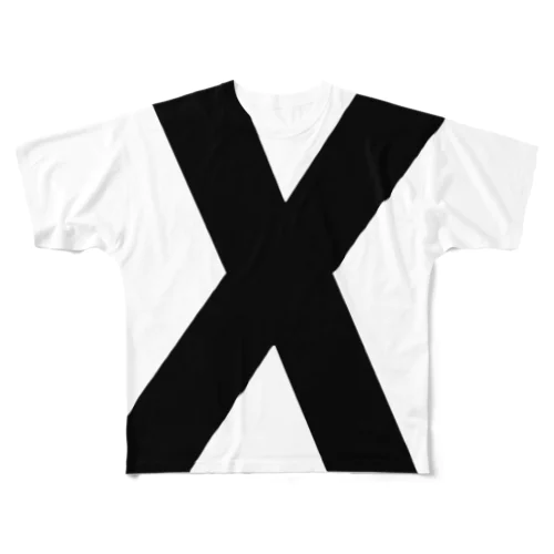 X ： イニシャルTシャツ All-Over Print T-Shirt