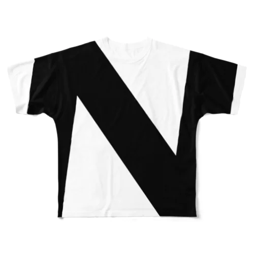 N ： イニシャルTシャツ All-Over Print T-Shirt