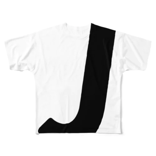 J ： イニシャルTシャツ All-Over Print T-Shirt