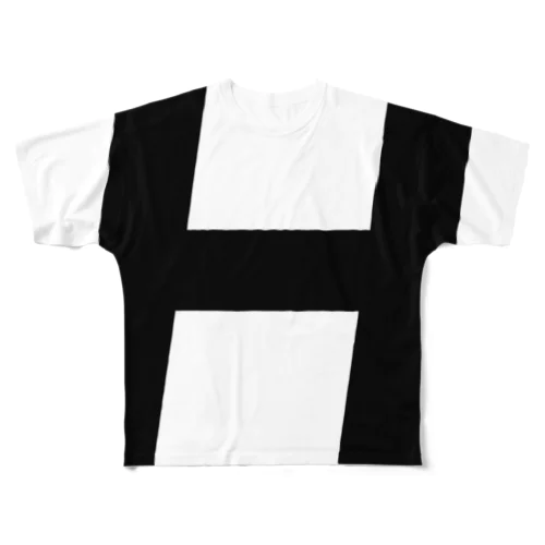 H ： イニシャルTシャツ All-Over Print T-Shirt