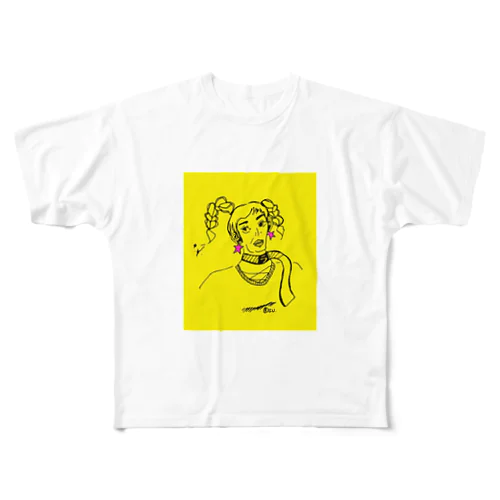 架空人物:蘭子 フルグラフィックTシャツ