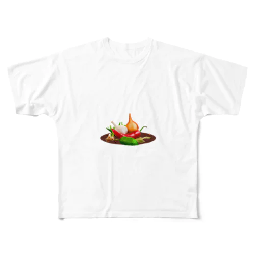 野菜　Tシャツ All-Over Print T-Shirt