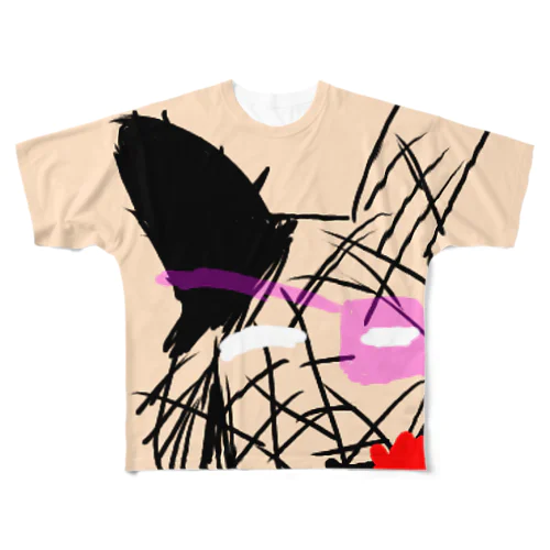 ダダうさぎ All-Over Print T-Shirt