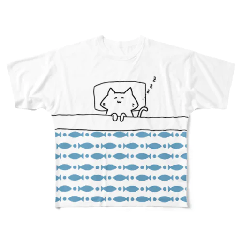 おふとんねこ All-Over Print T-Shirt