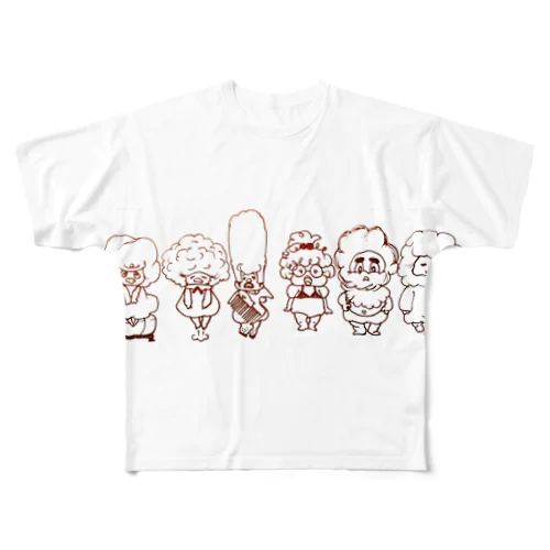 アフロ屋さん All-Over Print T-Shirt