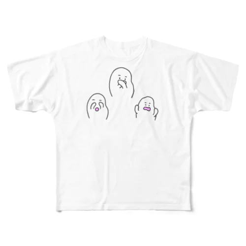 MESHI-UMAI(見る米、言う米、聞く米) フルグラフィックTシャツ