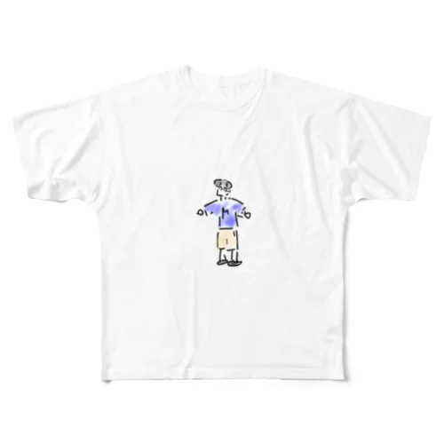 絵心ない人の少年M フルグラフィックTシャツ