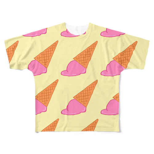 落ちたアイス達 All-Over Print T-Shirt