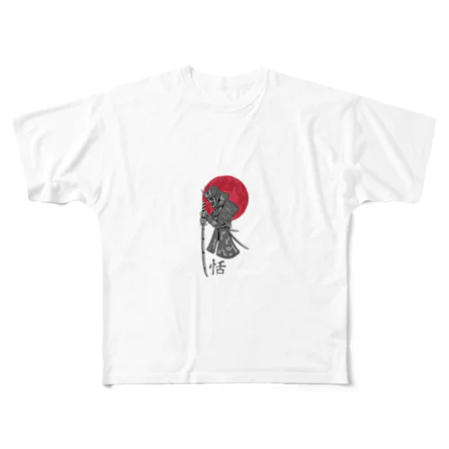 ジャパン　侍Tシャツ 풀그래픽 티셔츠