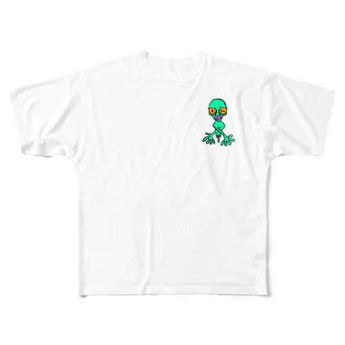 Qanon 宇宙人 All-Over Print T-Shirt