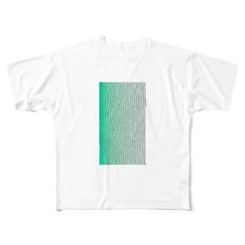 Wave All-Over Print T-Shirt