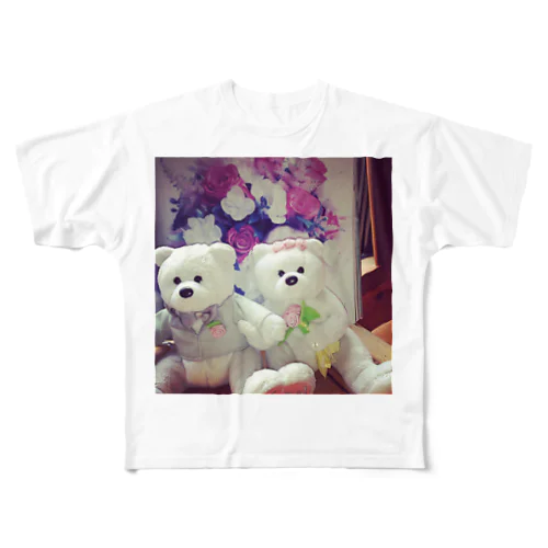夫婦クマ All-Over Print T-Shirt