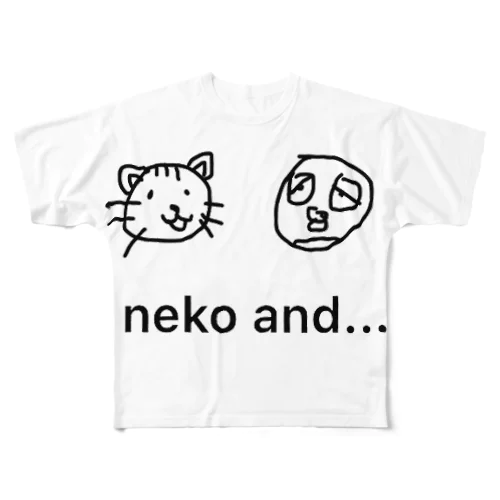 neko and... フルグラフィックTシャツ