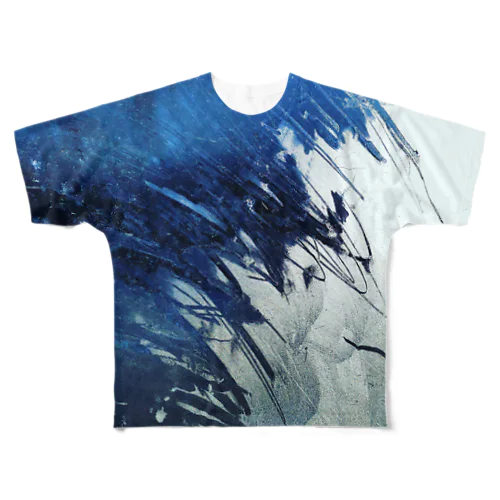 Wall Paint Blue All-Over Print T-Shirt