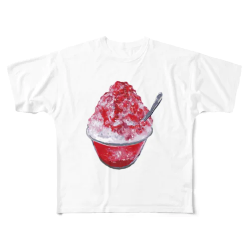 かき氷 All-Over Print T-Shirt