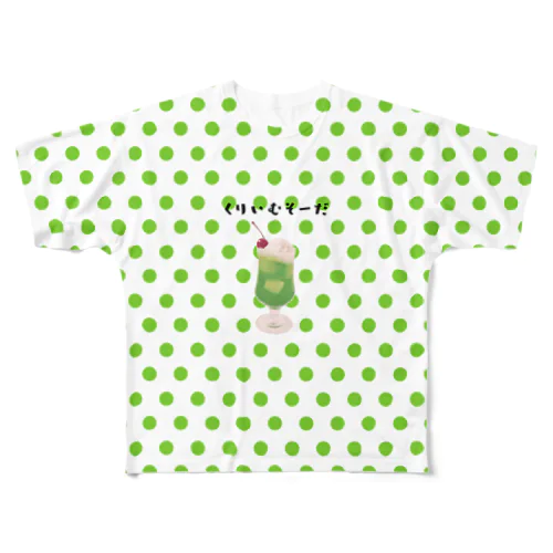 昭和くりいむそーだＴシャツ フルグラフィックTシャツ