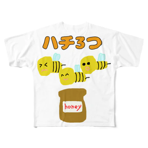 蜂蜜Tシャツ フルグラフィックTシャツ