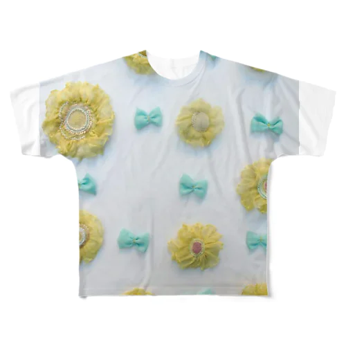 yellowflower textileTシャツ フルグラフィックTシャツ