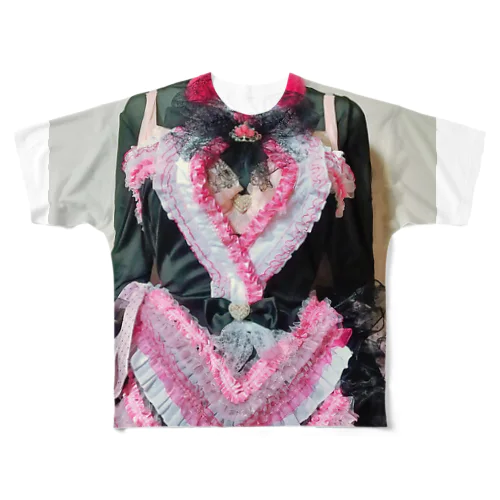 heart heartバニーガールフルグラフィックTシャツ All-Over Print T-Shirt