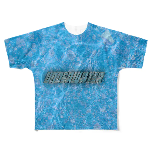 水中テキストT All-Over Print T-Shirt