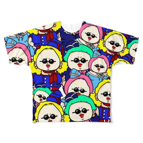 DOSUKOI  GIRL‘S スチュワーデスフルver. All-Over Print T-Shirt