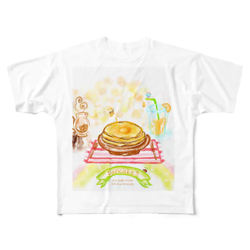 ふわふわパンケーキ フルグラフィックTシャツ