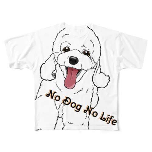 No Dog No Life フルグラフィックTシャツ