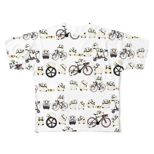 もにょぱんだ自転車1 All-Over Print T-Shirt