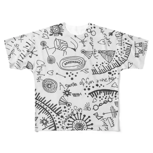 KILIG 落書き All-Over Print T-Shirt