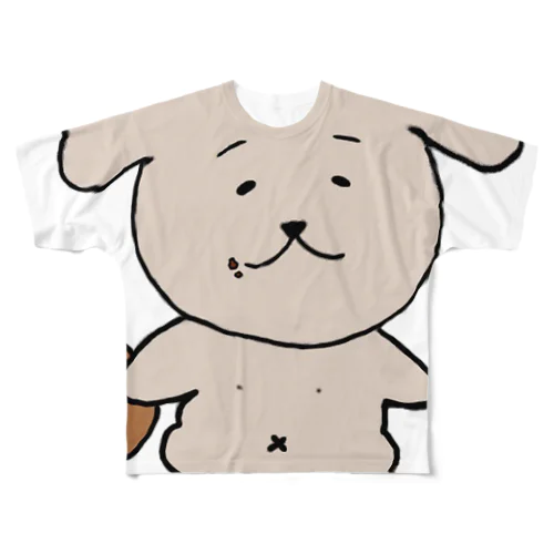 食いしん坊ワンちゃん フルグラフィックTシャツ