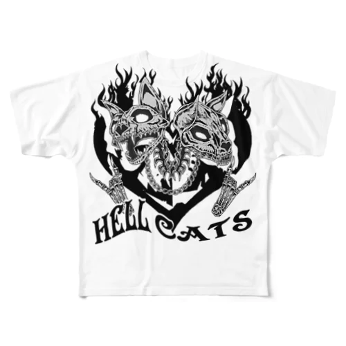 HELL CATS フルグラフィックTシャツ