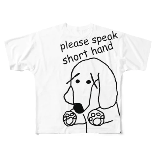 short hand All-Over Print T-Shirt