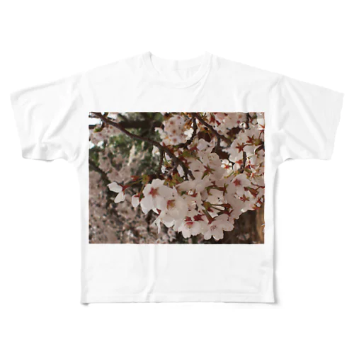 桜　サクラ　cherry blossom DATA_P_152　春　spring All-Over Print T-Shirt