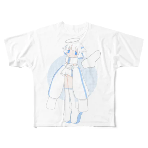 ハーフツイン天使ちゃん All-Over Print T-Shirt
