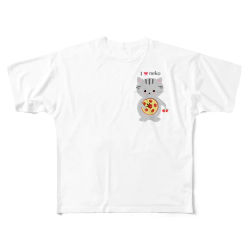 チェリにゃん（花笠） フルグラフィックTシャツ