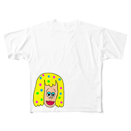 カラフルファミリー All-Over Print T-Shirt