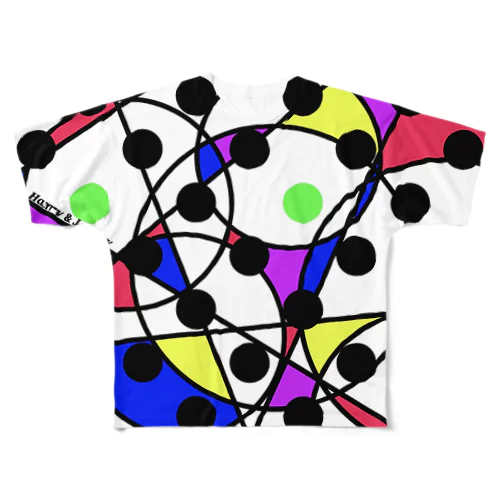 幾何学ドット All-Over Print T-Shirt