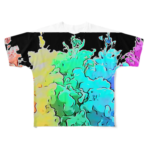 rainbow フルグラフィックTシャツ